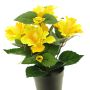 Artificial hibiscus GUOXIAO, yellow, 10"/25cm