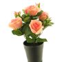Artificial rose ZHIXIAO, salmon, 10"/25cm
