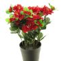 Artificial azalea JINGSHU, red, 10"/25cm
