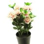 Artificial azalea JINGSHU, cream-pink, 10"/25cm
