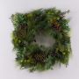 Artificial fir wreath VIGGO, cones, boswellia, green, Ø24"/60cm