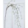 Artificial rose leaf branch VALEA, glitter, green, 4ft/115cm