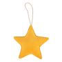 Velvet Decorative star hanger EYRUN, hanging cord, yellow, Ø6.3"/16cm