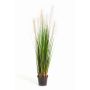 Fake wood small-reed KILIAN panicles, green-yellow-brown, 4ft/120cm