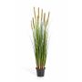 Fake foxtail grass FREDERIK with panicles, green-yellow, 4ft/120cm