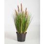 Fake foxtail grass FELIX with panicles, green-brown, 24"/60cm