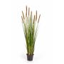 Fake foxtail grass FREDERIK with panicles, green-brown, 4ft/120cm