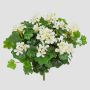 Artificial geranium KAISA on spike, white, 14"/35cm