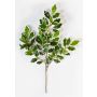 Artificial Ficus foliage spray AJITH, green-white, 18"/45cm