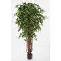 Fake Ficus tree ALIRIO, natural stems, green, 6ft/180cm