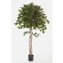 Artificial Ficus tree KURO, natural stems, green, 5ft/150cm