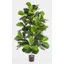 Fake Ficus tree MORENA, real stem, green, 4ft/130cm
