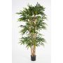Fake Bamboo plant KISHO, real bamboo canes, green, 7ft/210cm