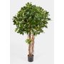 Artificial Schefflera SIENNA, real stems, green-white, 4ft/110cm