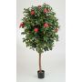 Fake Camellia tree RIKA, real stem, blooms, pink, 6ft/170cm