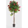 Fake Camellia tree ERINA, real stems, with flowers, pink, 5ft/160cm