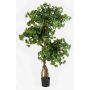Artificial Ginkgo tree GREGOR, real stem, green, 5ft/145cm