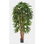 Artificial Broadleaf lady palm NATHANIEL, hardly inflammable, 5ft/150cm