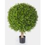 Artificial Buxus ball TOM, natural stem, 30"/75cm, Ø 24"/60cm
