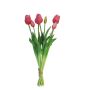 Artificial tulip bouquet LONA, pink, 18"/45cm, Ø6"/15cm