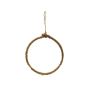 Decorative metal ring HELIJIA for hanging, flocked, green, Ø6"/15cm