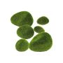 Artificial moss stones YIBIN, 6 pieces, green