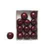 Artificial apples WENHENG, 12 pieces, shiny burgundy, Ø3.1"/8cm
