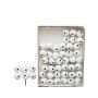 Artificial pomegranates MANJIE, 48 pieces, shiny white, Ø1.4"/3,5cm