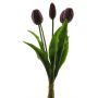Artificial tulip LIBIA, purple, 14"/35cm