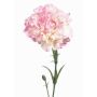 Artificial carnation VANERA, pink-white, 24"/60cm, Ø3.1"/8cm