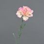 Artificial carnation VANERA, pink-white, 24"/60cm, Ø3.1"/8cm