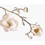 Fake magnolia KOSTAS, cream, 22"/55cm, Ø2"-3.1"/5-8cm