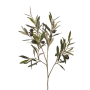 Artificial Olive spray LHAMIN, with fruits, green, 22"/55cm