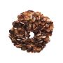 Textile hydrangea wreath YANEN, brown, Ø10"/25cm