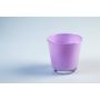 Tealight glass ALEX AIR, purple, 3"/7,5cm, Ø3"/7,5cm