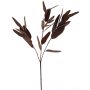 Artificial Eucalyptus branch YUZIMO with seeds, burgundy, 31"/80cm