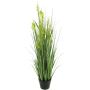 Fake reed grass arrangement ZIMIAO with panicles, campanula, light green, 4ft/110cm