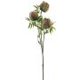 Artificial protea branch LIUJIA, pink-green, 31"/75cm
