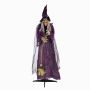 Halloween decoration: FERDERRA witch with motion and sound functions, broom, LEDs, 175cm