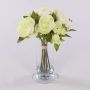 Bouquet of silk ranunculus TONIE, cream, 8"/20cm, Ø8"/20cm