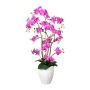Decorative flower Phalaenopsis orchid VELTORI, ceramic vase, purple-fuchsia, 4ft/110cm