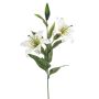 Decorative branch Tiger lily RAISA, white, 33"/85cm, Ø6.7"-7.1"/17-18cm