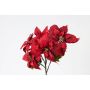 Synthetic poinsettia FLAVIA, red, 24"/60cm, Ø8"/20cm