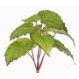 Artificial leaf begonia KATRICE on a stem, flame-retardant, green, 10"/25cm