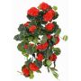Artificial hanging geranium ANTON on spike, red, 26"/65cm, Ø2"-3.1"/5-8cm