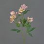 Artificial Christmas rose branch ANYALA, pink-white, 24"/60cm, Ø2"-2.4"/5-6cm