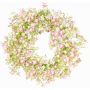 Decorative gypsophila wreath GERSAN, pink-white, Ø12"/30cm