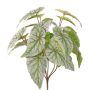 Artificial leaf begonia DIKTIS on a stem, green-grey, 14"/35cm