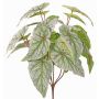 Artificial leaf begonia DIKTIS on a stem, green-grey, 14"/35cm