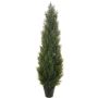Artificial thuja ODINE in decorative pot, crossdoor, green, 150cm